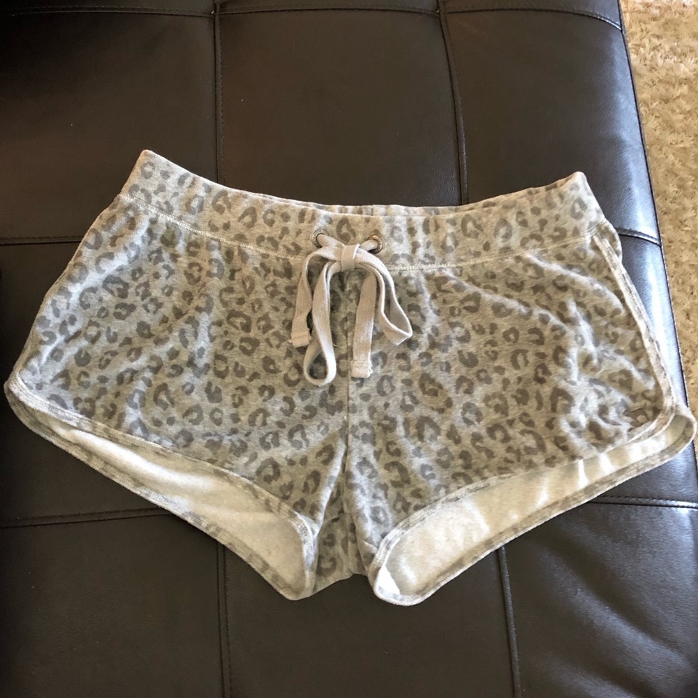Victoria’s Secret Pink velour grey shorts